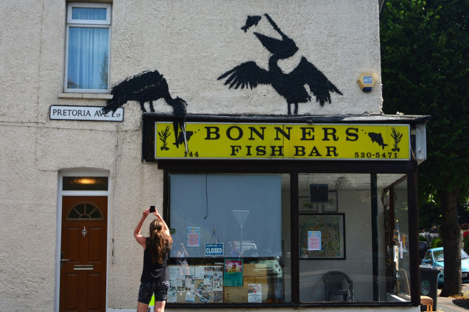 Banksy's Animal-Themed Street Art Spree Continues with Pelicans, London, United Kingdom - 13 Aug 2024