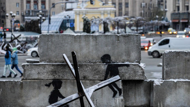 pictură murală Banksy în Ucraina