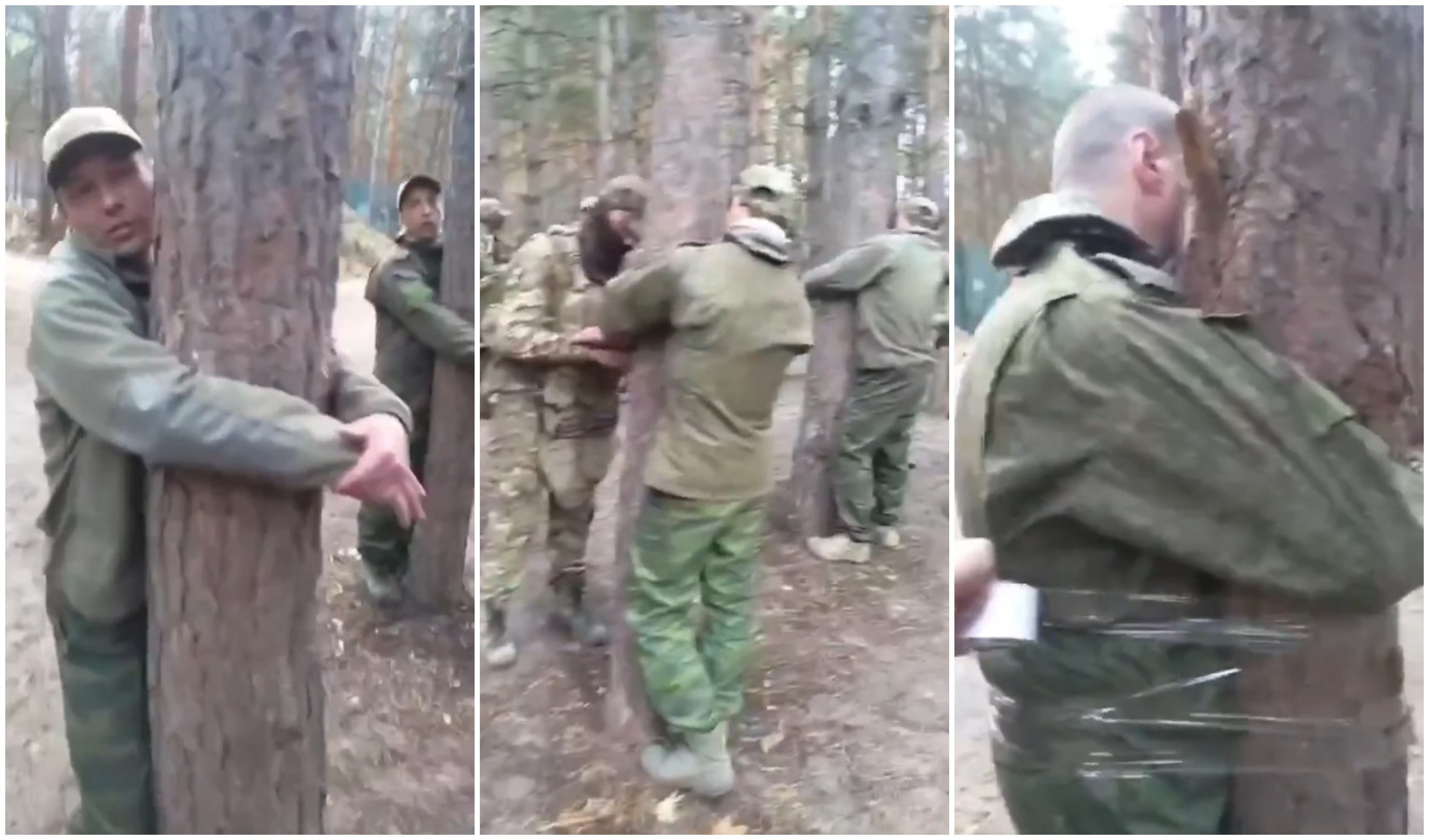 VIDEO Soldații ruși s-au omorât între ei, după o noapte de beție. Drept pedeapsă, au fost legați de copaci. „Credeți că ăsta e un joc?”