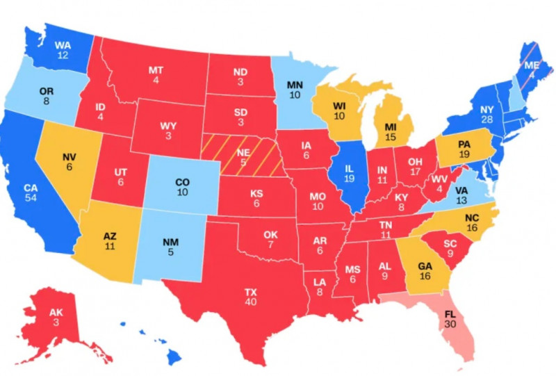 SUA-alegeri-prezidențiale-hartă-electorală