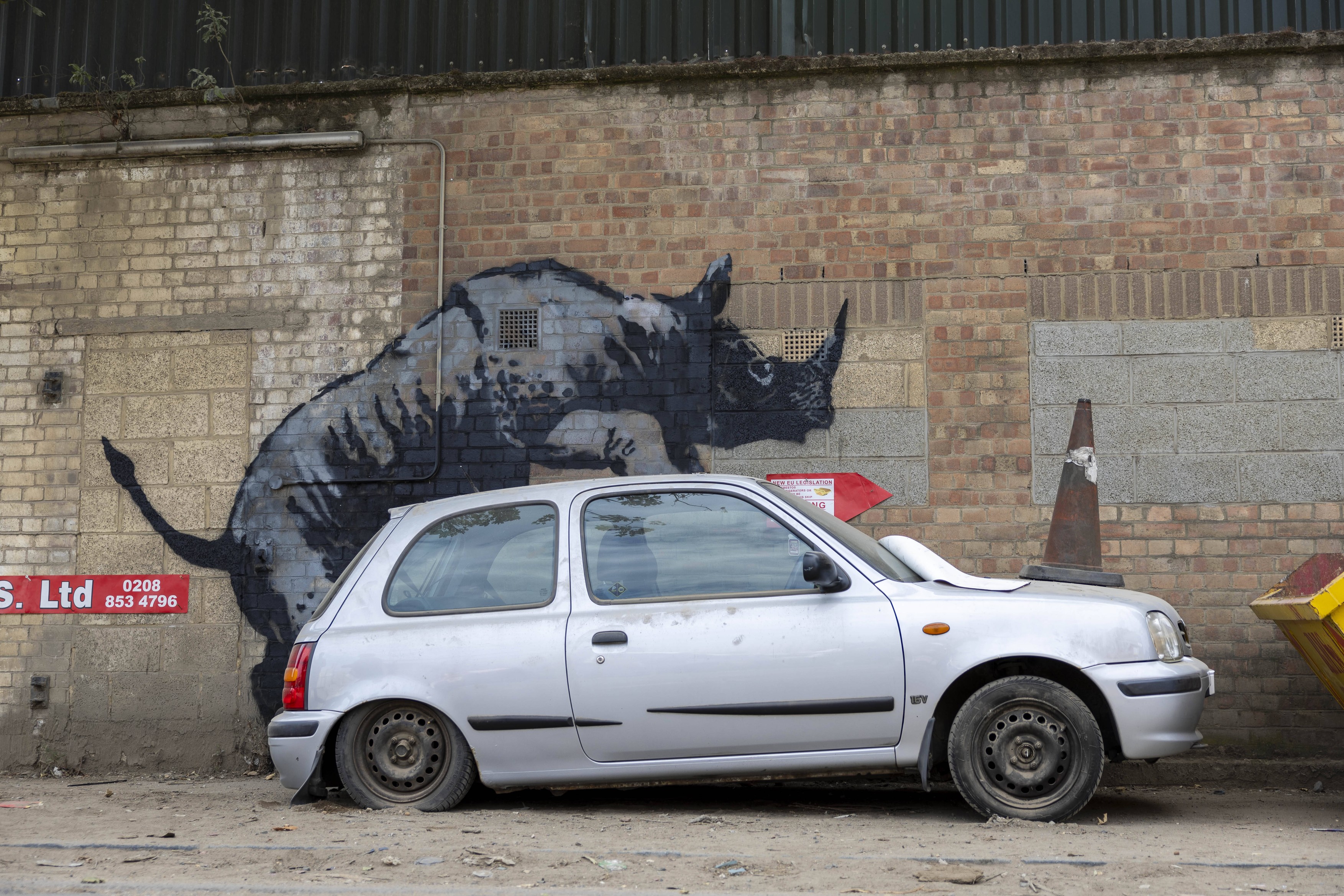 Încă o lucrare a artistului Banksy, a opta în decurs de opt zile, a apărut în Londra