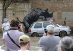 Banksy has revealed a cheeky new rhino mural in Charlton, London. It™s eighth piece of animal artwork in eight days. The