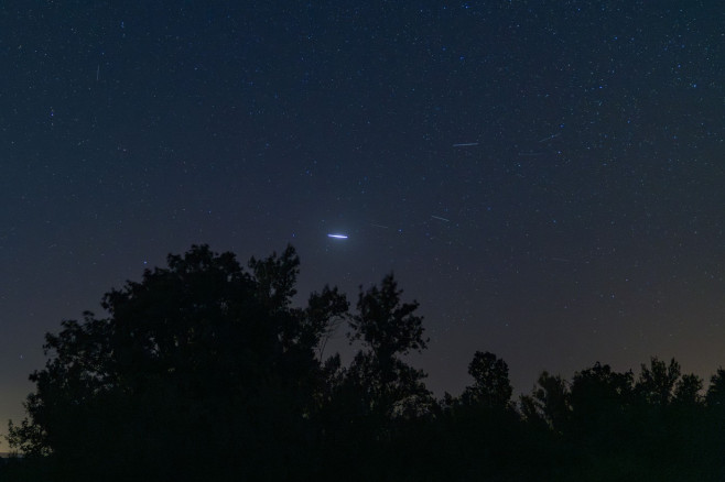 Perseid meteor shower in Santo Tome del Puerto, Segovia - 12 Aug 2024