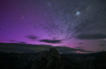 Perseid meteor showers captured in Yosemite National Park of California