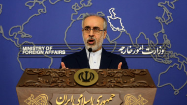 Foreign Ministry spokesman Nasser Kanani holds a press conference in Tehran