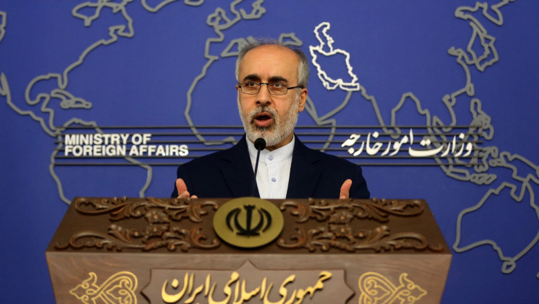 Foreign Ministry spokesman Nasser Kanani holds a press conference in Tehran