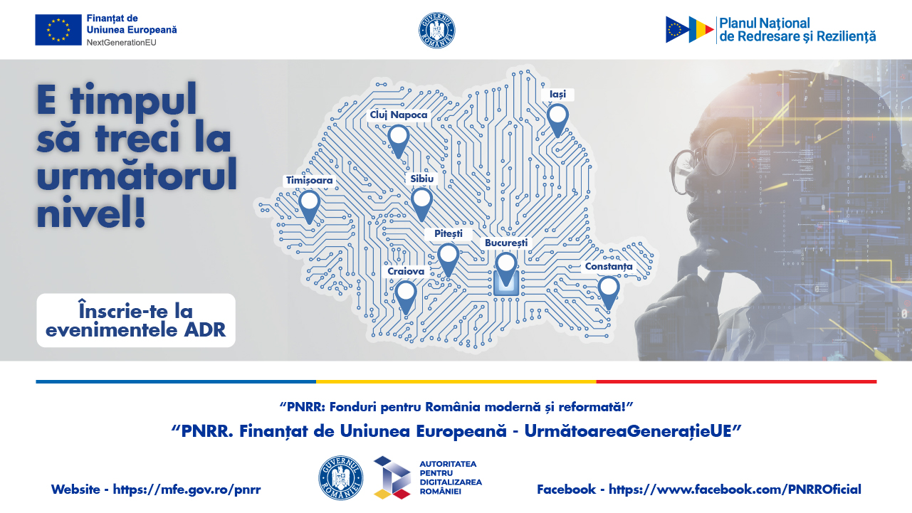 (P) Proiectul „Competențe în tehnologii avansate pentru IMM-uri”, susținut de opt evenimente regionale organizate de ADR