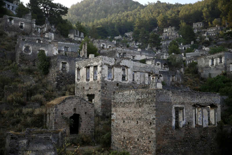 Ghost town in Turkiye's Mugla