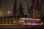 Blue Supermoon, London, UK - 19 Aug 2024