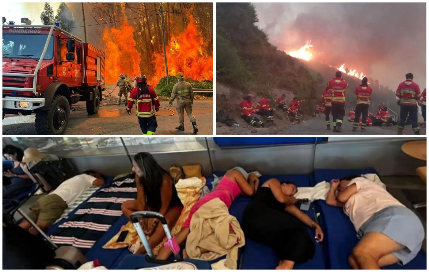 Incendiu devastator pe insula Madeira. Pompierii încearcă de o săptămână să stingă flăcările, turiști blocați în aeroport