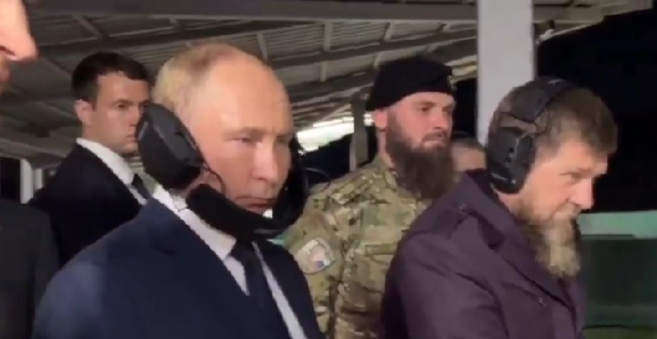 Imagini cu Putin și Kadîrov la un poligon din Cecenia. „Atât timp cât avem oameni ca voi, suntem absolut invincibili”