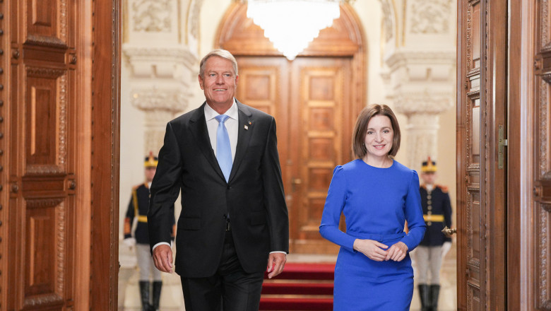 Klaus Iohannis și Maia Sandu.