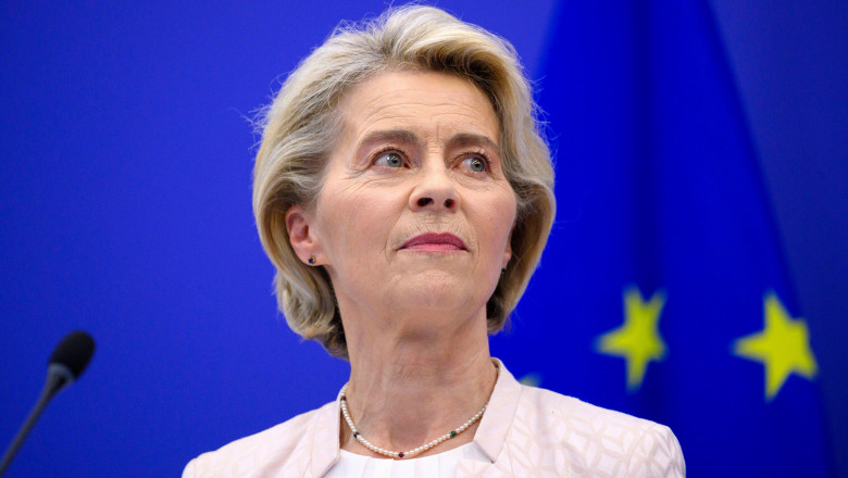 Ursula von der Leyen, steag ue pe fundal