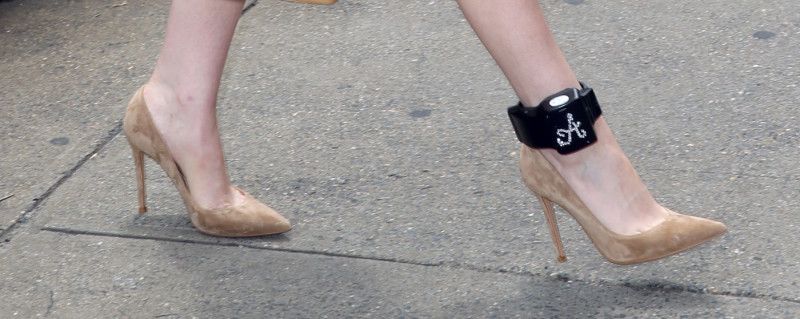 Anna Sorokin Aka Anna Delvey Wears A Monogrammed Ankle Bracelet For Her Appearance At Immigration Court In New York City - 06 Jun 2024