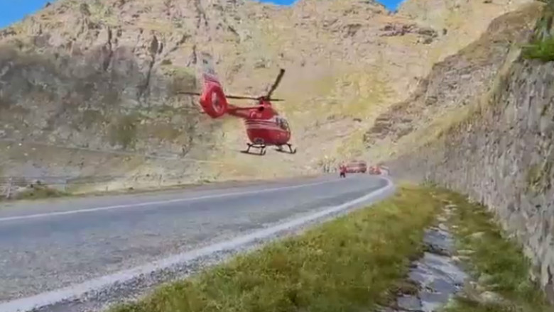 elicopter smurd aterizeaza pe transfagarasan