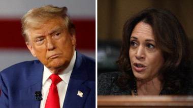 colaj foto donald trump kamala harris