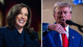 colaj foto kamala harris si donal Trump