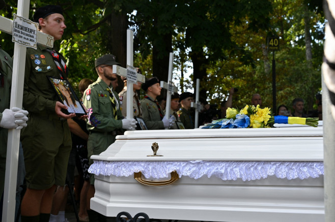 Funeral ceremony for victims of Russian shelling in Lviv