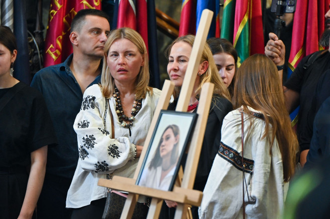 Funeral ceremony for victims of Russian shelling in Lviv