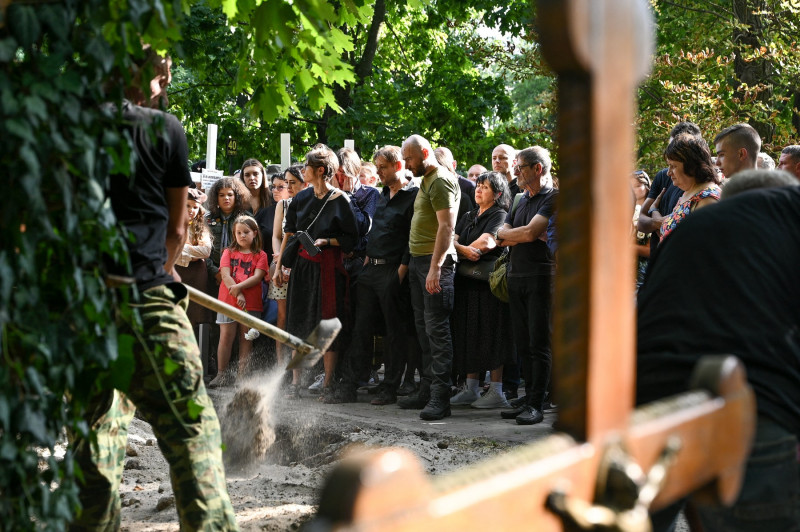 Funeral ceremony for victims of Russian shelling in Lviv