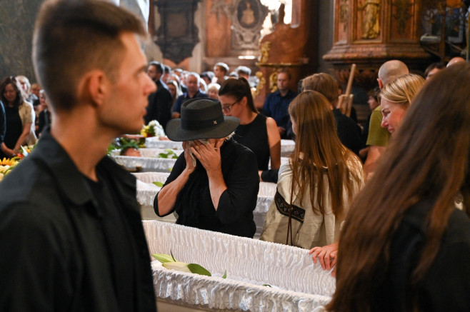 Funeral ceremony for victims of Russian shelling in Lviv