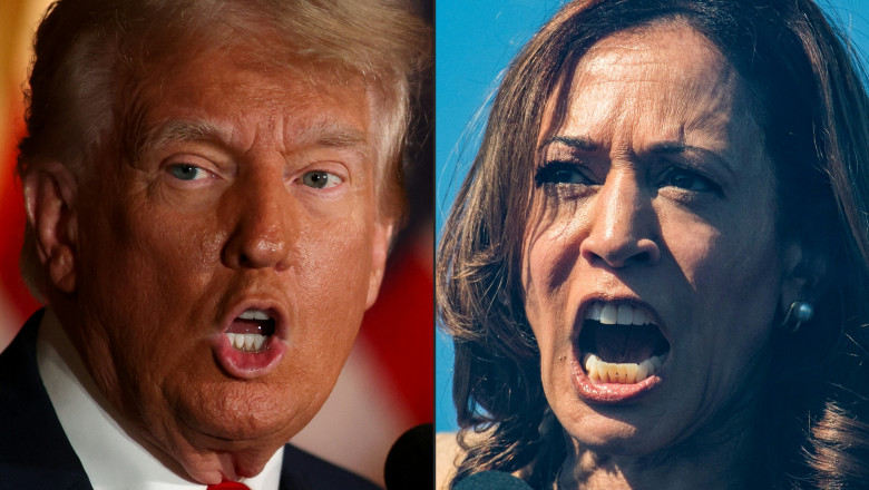 Diferența dintre Donald Trump și Kamala Harris din ultimul sondaj este în marja de eroare FOTO Profimedia