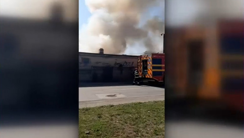 incendiu lângă gara din cluj