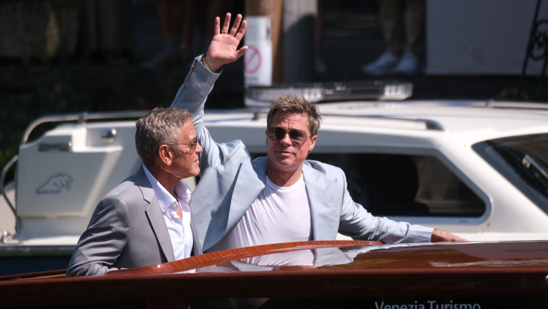 Actor George Clooney And Actor Brad Pitt Arrive At 81st Venice Film Festival - 01 Sep 2024