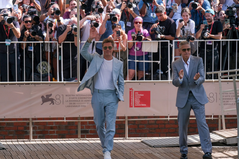 Actor George Clooney And Actor Brad Pitt Arrive At 81st Venice Film Festival - 01 Sep 2024