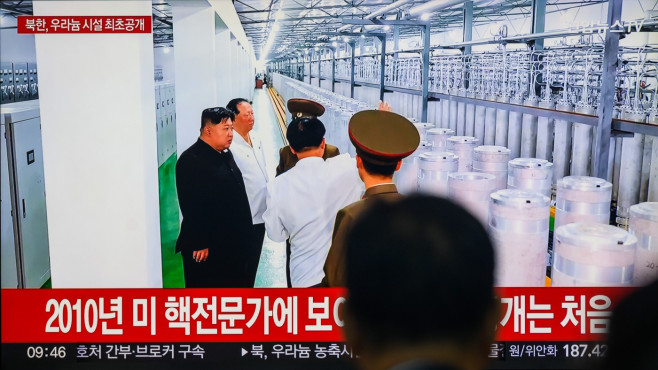 TV broadcast at Yongsan with North Korean leader Kim Jong Un inspecting the Nuclear Weapons - 13 Sep 2024