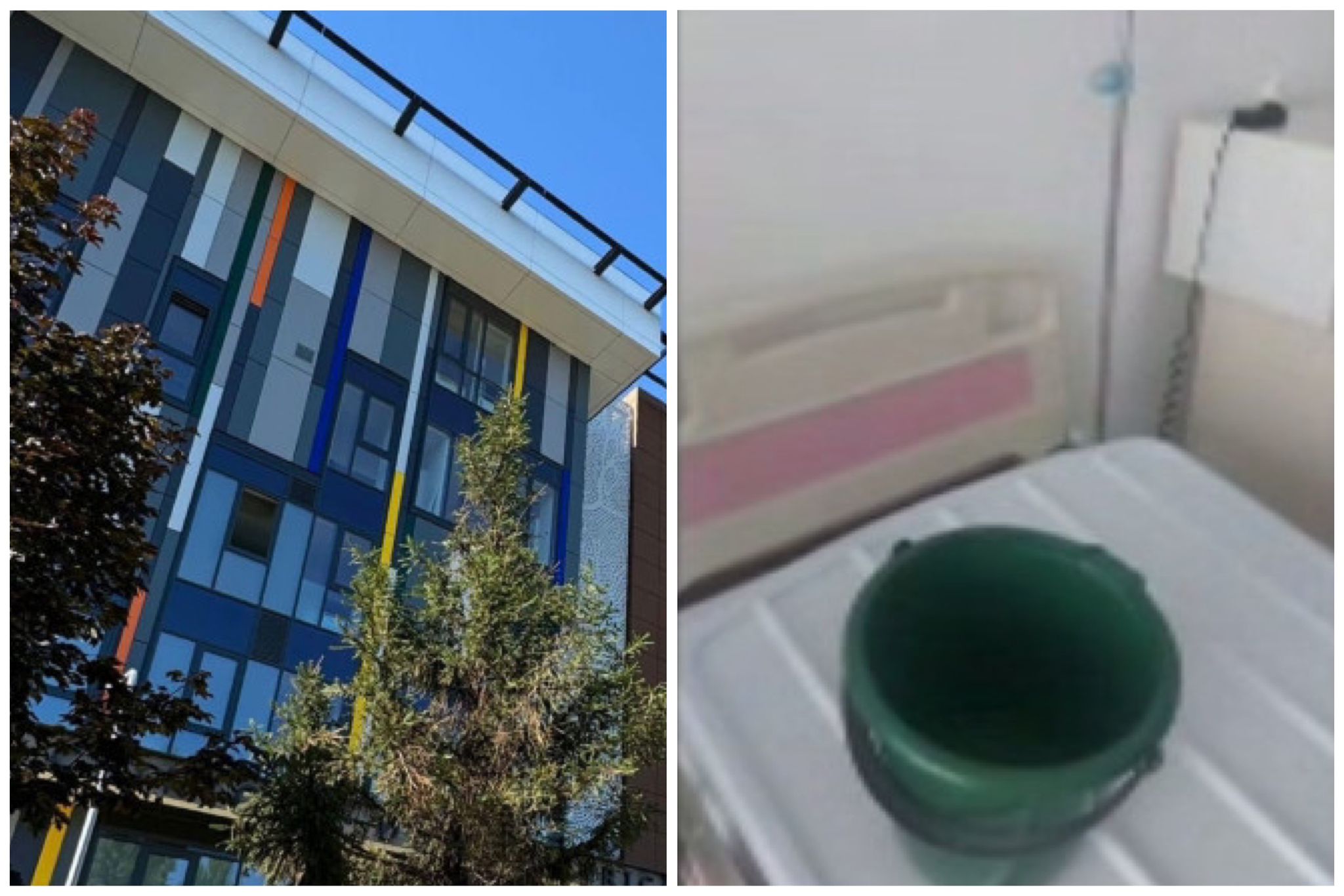 Plouă în cea mai nouă maternitate din țară, în valoare de 20 de milioane de euro. Angajații au adunat apa în găleți