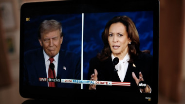 Donald Trump and Kamala Harris in Presidential Debate 2024