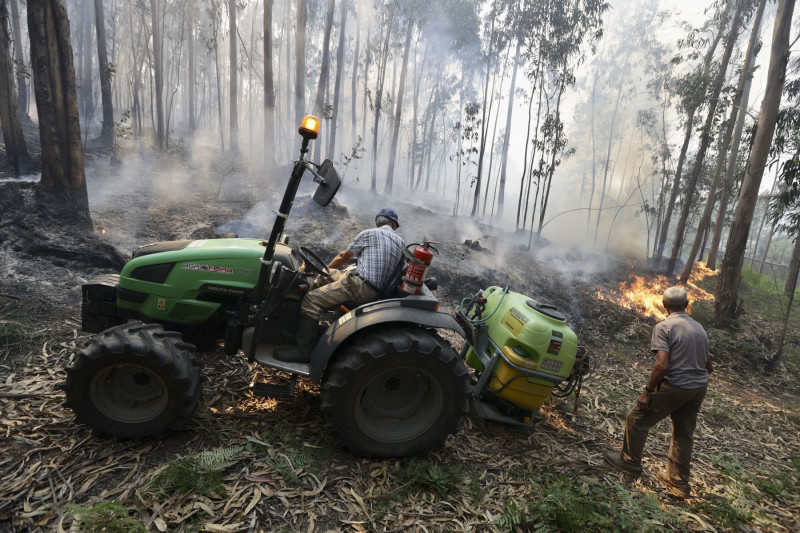 Wildfires continue to rage in Sever do Vouga, Portugal - 17 Sep 2024