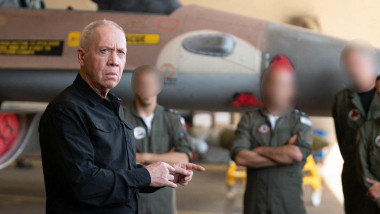 Israeli Defense Minister Yoav Gallant visits an airbase in Haifa​​​​​​​