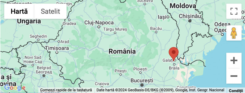 Harta cu locul în care s-a produs coliziunea