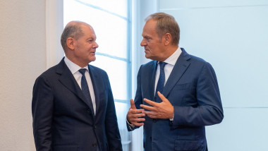 Olaf Scholz și Donald Tusk. Foto: Profimedia Images