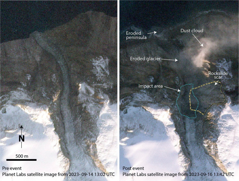 Huge landslide unleashed "mega-tsunami" that caused Earth to vibrate for NINE DAYS