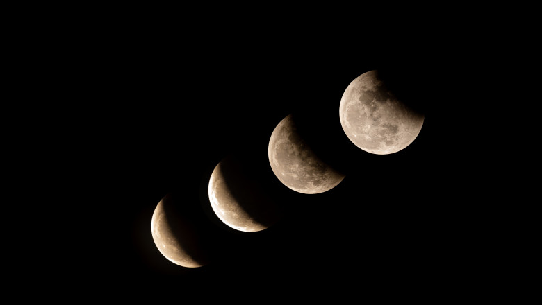 Eclipsa parțială de Lună în septembrie 2024 în România. Foto Shutterstock