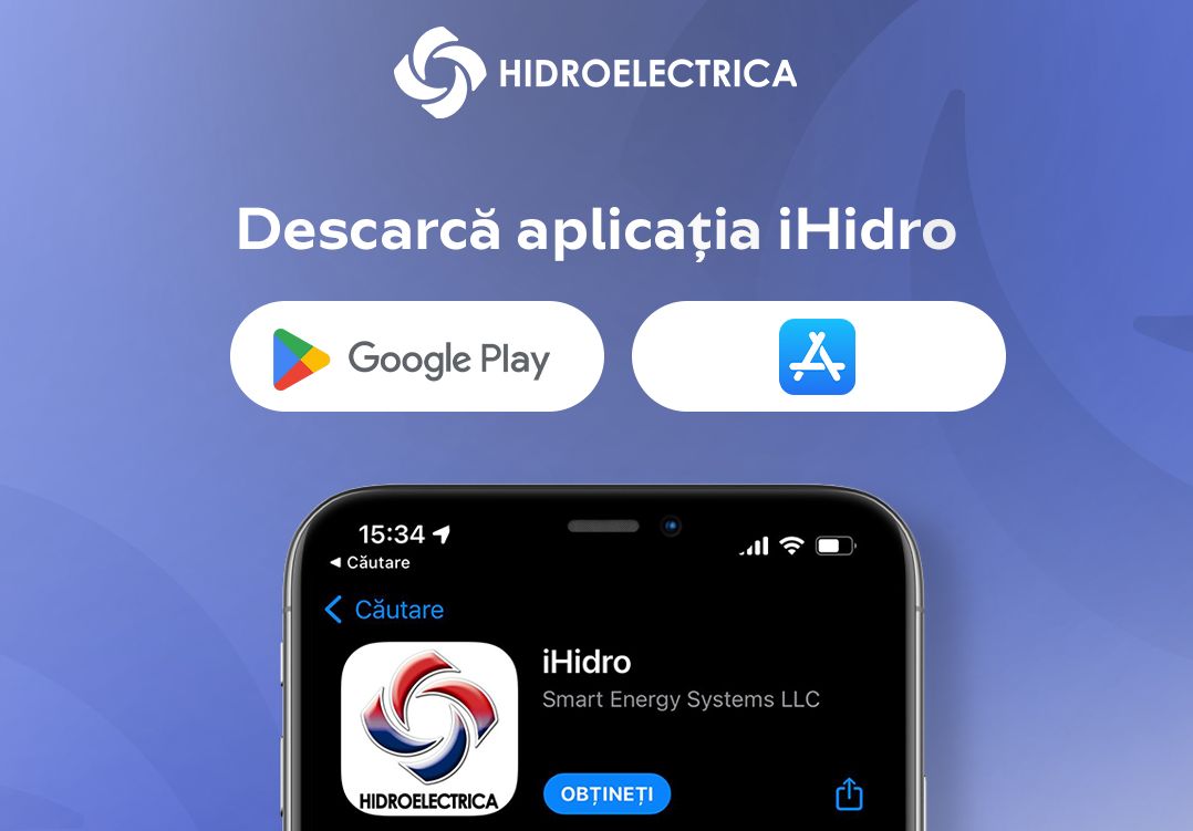 Hidroelectrica anunță că va permite curând plata cu cardul din aplicația sa iHidro și de pe site, după ce a semnat un contract cu PayU