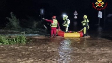 Italy, Montecatini Val di Cecina (Tuscany): Grandmother and grandson (5 months old) - tourists from Germany - missing after flooding