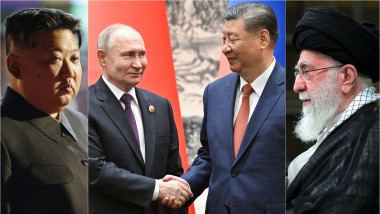 Kim Jong Un / Vladimir Putin dă mâna cu Xi Jinping / Ali Khamenei