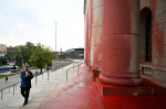 The smudged Parliament House of Finland