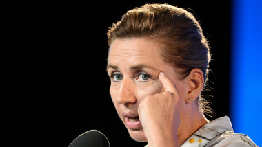 Prague, Czech Republic. 31st Aug, 2024. Danish Prime Minister Mette Frederiksen speaks at the 19th Globsec security conference, in Prague, Czech Republic, on August 31, 2024. Credit: Michal Kamaryt/CTK Photo/Alamy Live News