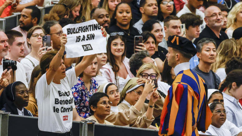 Pope Francis attends the general audience