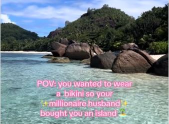 Un influencer pe Instagram susține că soțul i-a cumpărat o insulă privată pentru ca ea să poată purta bikini