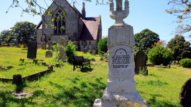 The grave of Dr. Joseph Parry, St Augustine's Church, Penarth, South Wales, UK.