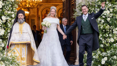 Princess Theodora of Greece and Denmark marries US lawyer Matthew Kumar in Athens - 28 Sep 2024