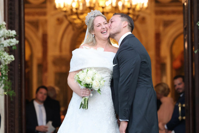 Princess Theodore of Greece and the American lawyer Matthew Kumar married at the Metropolitan Cathedral of Athens in Greece