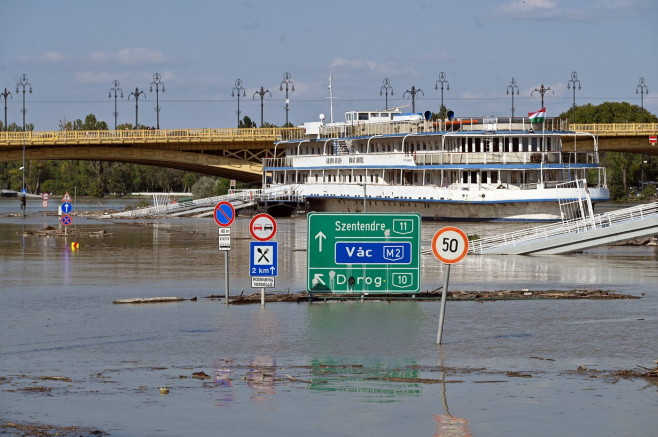 Budapest, 190924. Due to the record level of the water level of the Danube due to heavy rains during the afternoon, the