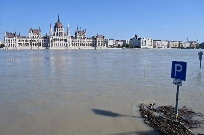 Budapest, 190924. Due to the record level of the water level of the Danube due to heavy rains during the afternoon, the